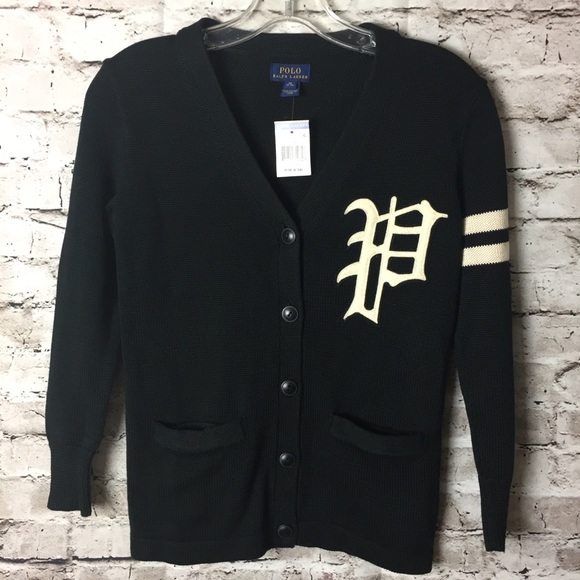 polo letterman cardigan